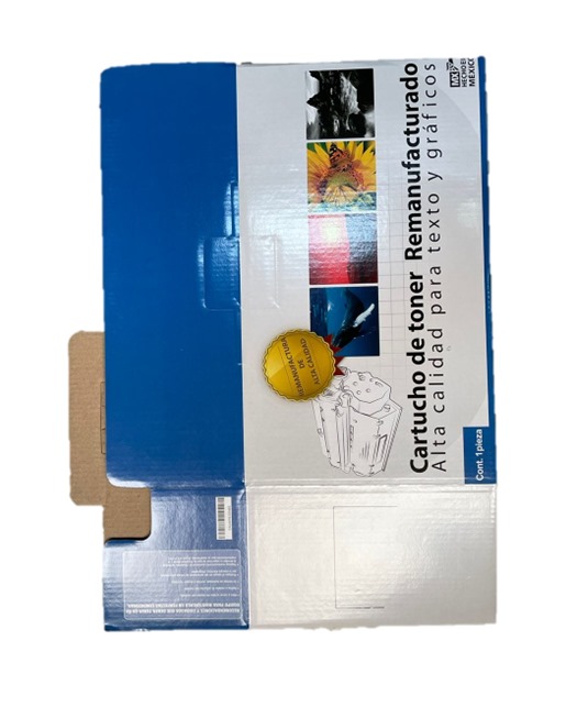 CAJA 32 x 65 TONER AZUL / CAJA BLANCA