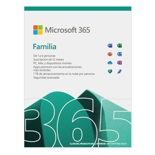 OFFICE 365 FAMILIA 6 USUARIOS 1 AÑO DIGITAL / MICROSOFT