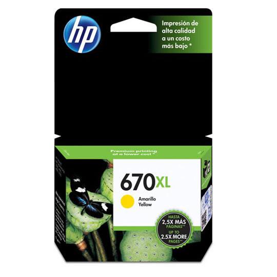 CART. TINTA HP 670 XL AMARILLO / HEWLETT PACKARD **DESCONTINUADO**