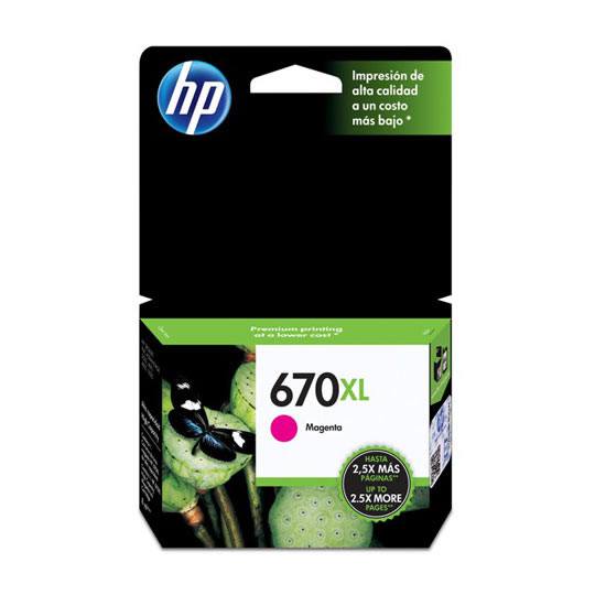 CART. TINTA HP 670 XL MAGENTA / HEWLETT PACKARD **DESCONTINUADO**