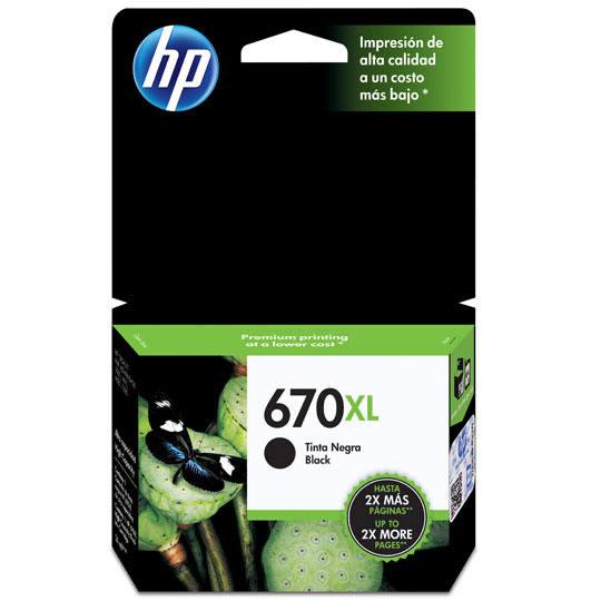 CART. TINTA HP 670 XL NEGRO / HEWLETT PACKARD **DESCONTINUADO**