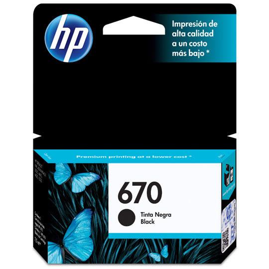 CART. TINTA HP 670 NEGRO / HEWLETT PACKARD