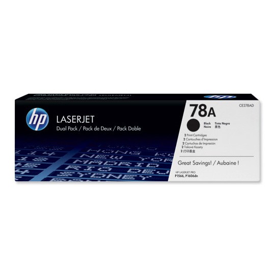 TONER ORIGINAL HP CE278A PAQUETE 2 PIEZAS / HEWLETT PACKARD