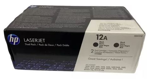 TONER ORIGINAL HP Q2612A PAQUETE 2 PIEZAS / HEWLETT PACKARD