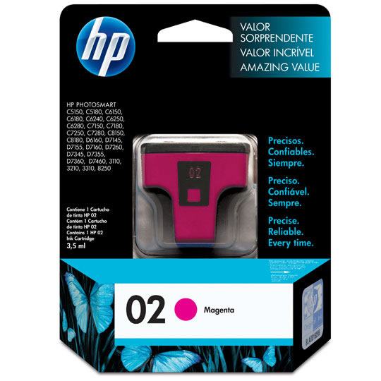 CART. TINTA HP 02 MAGENTA / HEWLETT PACKARD **DESCONTINUADO**