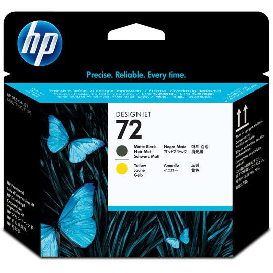 CART. TINTA CABEZAL HP 72 NEGRO MATTE / AMARILLO / HEWLETT PACKARD