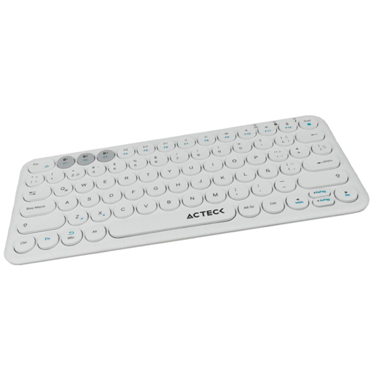 TECLADO INALAMBRICO BLUETOOTH BLANCO MOD. AC-931670 / ACTECK **FIN DE INVENTARIO**