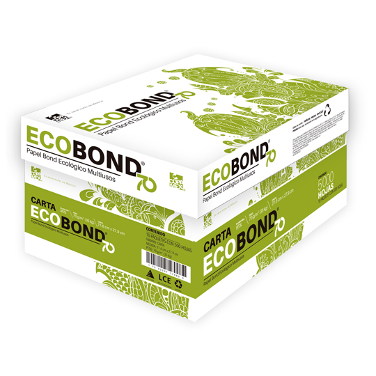 PAPEL ECOBOND 70 GRAMOS 95% BLANCURA / COPAMEX