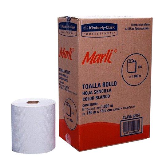 TOALLA EN ROLLO BLANCA DE 180 M / MARLI