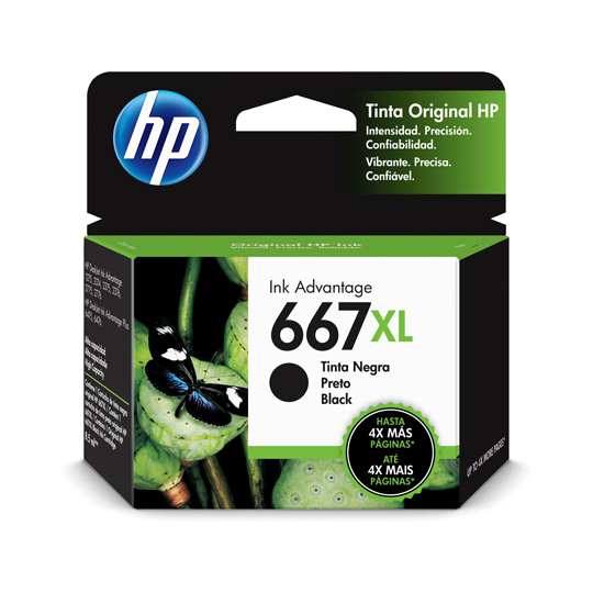 CART. TINTA HP 667 XL NEGRO / HEWLETT PACKARD