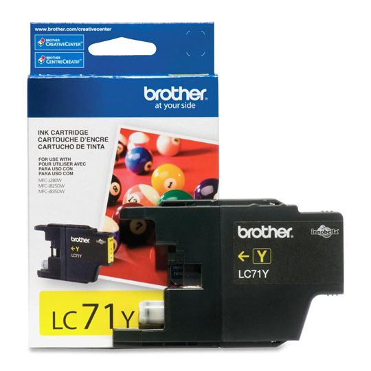 CART. TINTA BROTHER LC 71 AMARILLO / BROTHER **DESCONTINUADO**