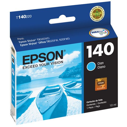 CART. TINTA EPSON T140220-AL CYAN / EPSON **FIN DE INVENTARIO**