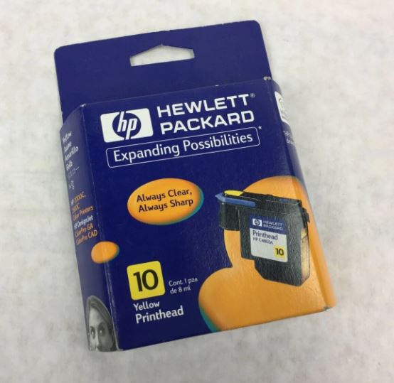 CART. TINTA CABEZAL HP 10 AMARILLO / HEWLETT PACKARD **REMATE**