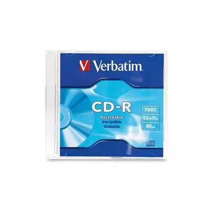 DISCO CD-R SLIM CASE 700MB, 80MIN INDIVIDUAL / VERBATIM