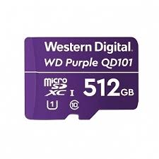 MEMORIA MICROSD DE 512 GB PURPLE ESPECIALIZADA PARA VIDEOVIGILANCIA 10 VECES MAYOR DURACION / WESTERN DIGITAL