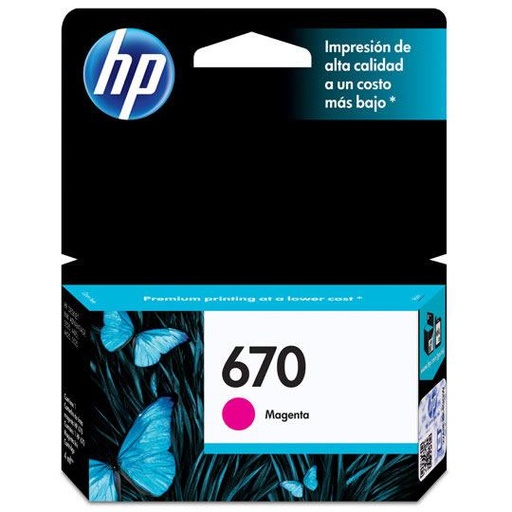 [HP-TIN-CZ115AL] CART. TINTA HP 670 MAGENTA / HEWLETT PACKARD