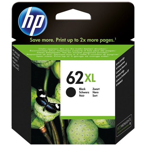 [HP-TIN-C2P05AL] CART. TINTA HP 62 XL NEGRO / HEWLETT PACKARD