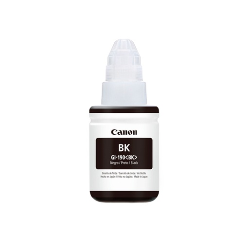 [CAN-TIN-GI190BK] BOTELLA DE TINTA CANON GI-190 NEGRO / CANON