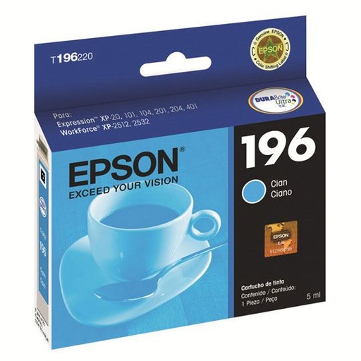 [T196220-AL] CART. TINTA EPSON T196220-AL CYAN / EPSON