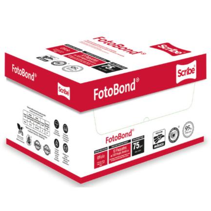 [KC-PAP-FOTOROC] PAPEL FOTOBOND 75 GRAMOS 95% BLANCO CARTA / SCRIBE