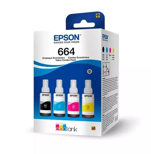 [EPS-TIN-4PT6645] BOTELLA DE TINTA EPSON L 200 NEG AMA CYAN MAGE KIT / EPSON