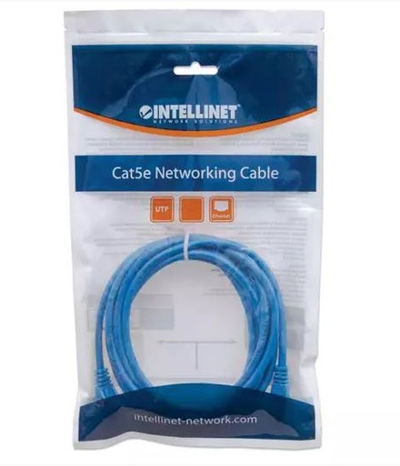 [IC-CO-343305] CABLE RED 5M CAT 6 UTP AZUL / INTELLINET